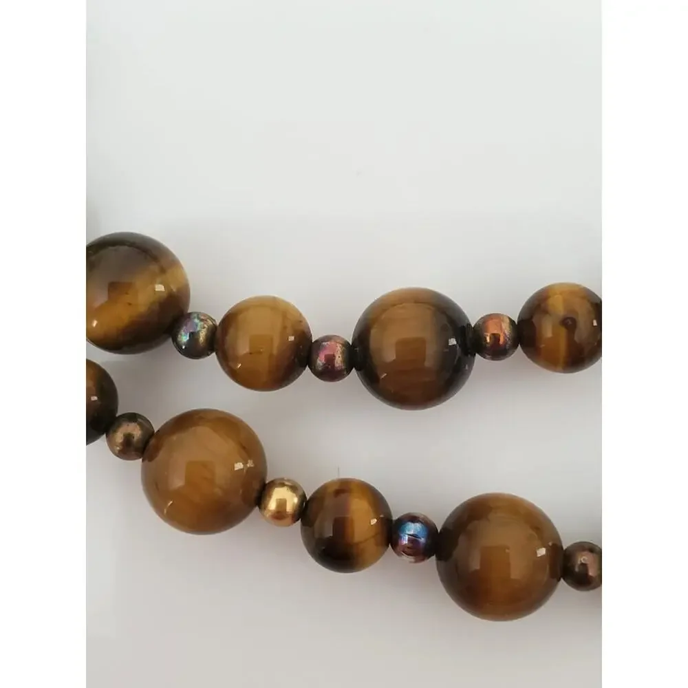 Vintage Tiger Eye Beaded Necklace